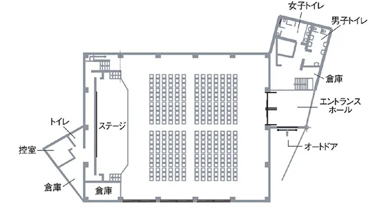 シアター形式の間取り図